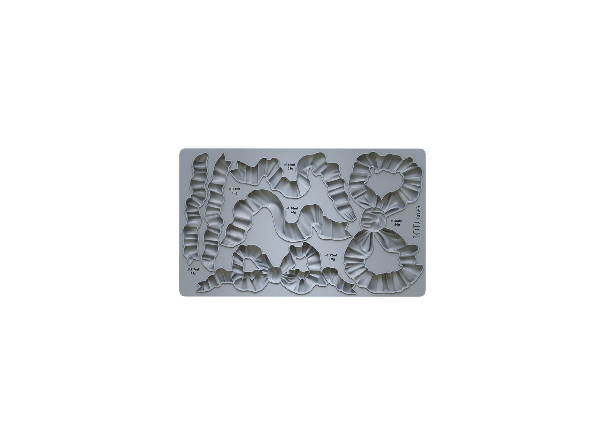 IOD Bows Decor Mould 6"x10" by Iron Orchid Designs