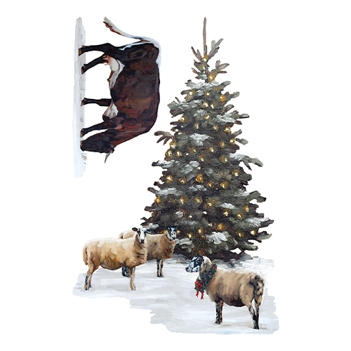 Texas In-Laws IOD A Cotswold Christimas Decor Transfer (pad of 8 12"x16" sheets) by Iron Orchid Designs