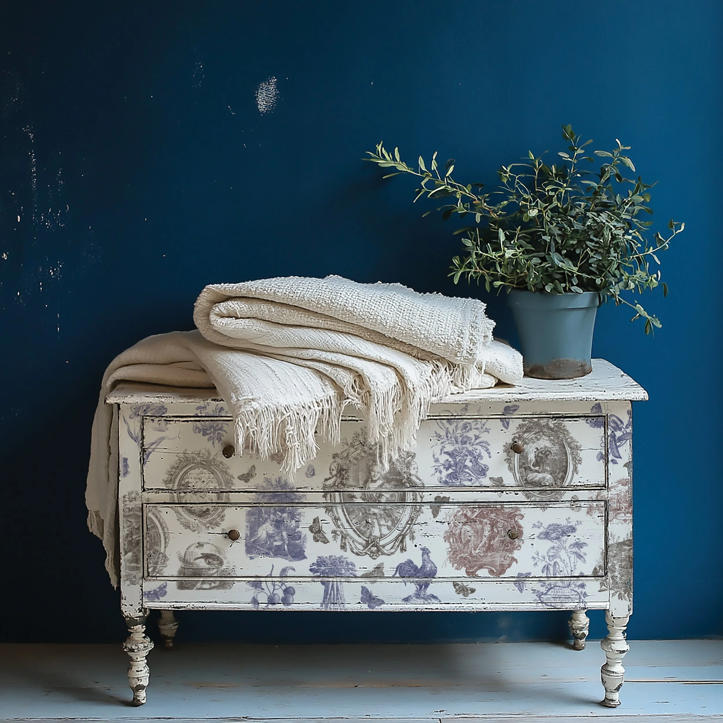 Texas In-Laws IOD HAMEAU DE LA REINE PAINT INLAY 12×16 (8 SHEET) PAD BY IRON ORCHID DESIGNS