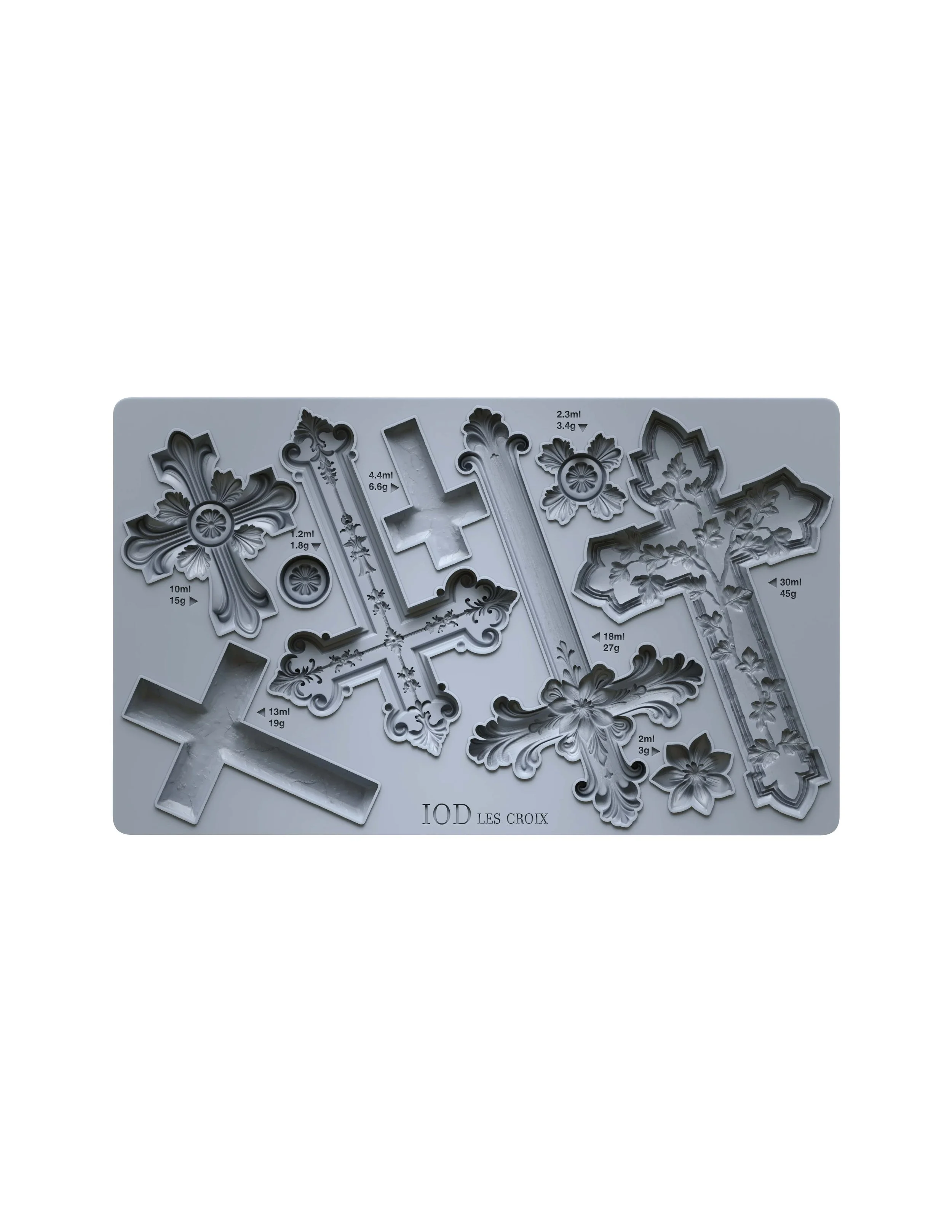IOD Les Croix Decor Mould 6"x10" by Iron Orchid Designs