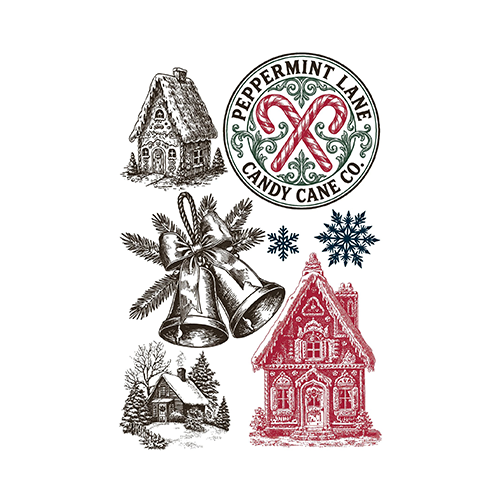 Texas In-Laws IOD The North Pole Co Paint Inlay 8×12 (8 Sheet) Pad By Iron Orchid Designs
