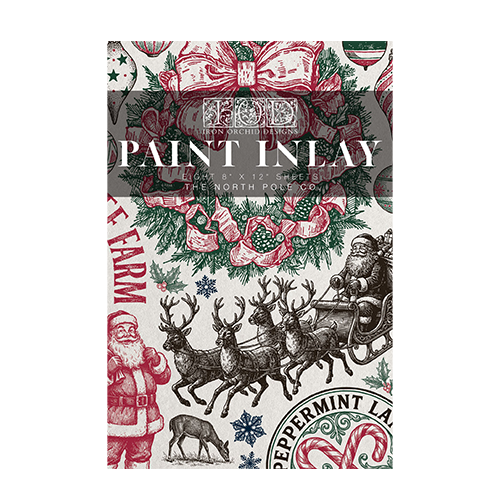 IOD The North Pole Co Paint Inlay 8×12 (8 Sheet) Pad By Iron Orchid Designs