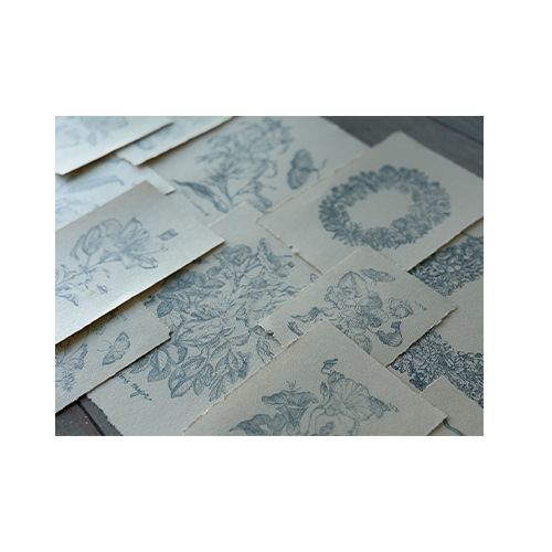 Texas In-Laws IOD The Connoisseur's Library Decor Stamp 6"x6" (4 Sheets) by Iron Orchid Designs