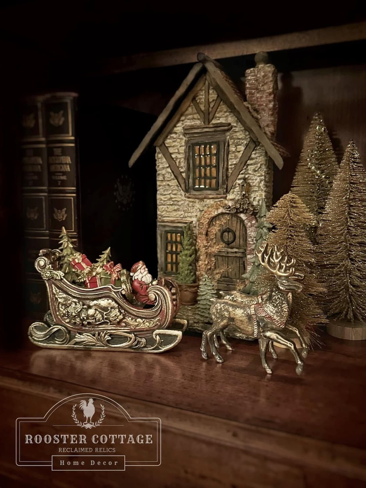 Texas In-Laws IOD Decor Mould Santa's Sleigh 6"x10" by Iron Orchid Designs