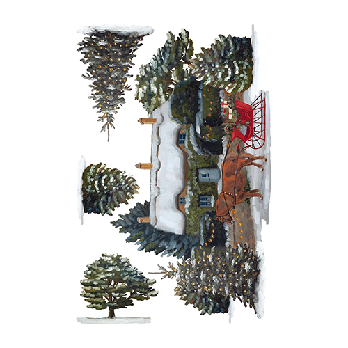 Texas In-Laws IOD A Cotswold Christimas Decor Transfer (pad of 8 12"x16" sheets) by Iron Orchid Designs