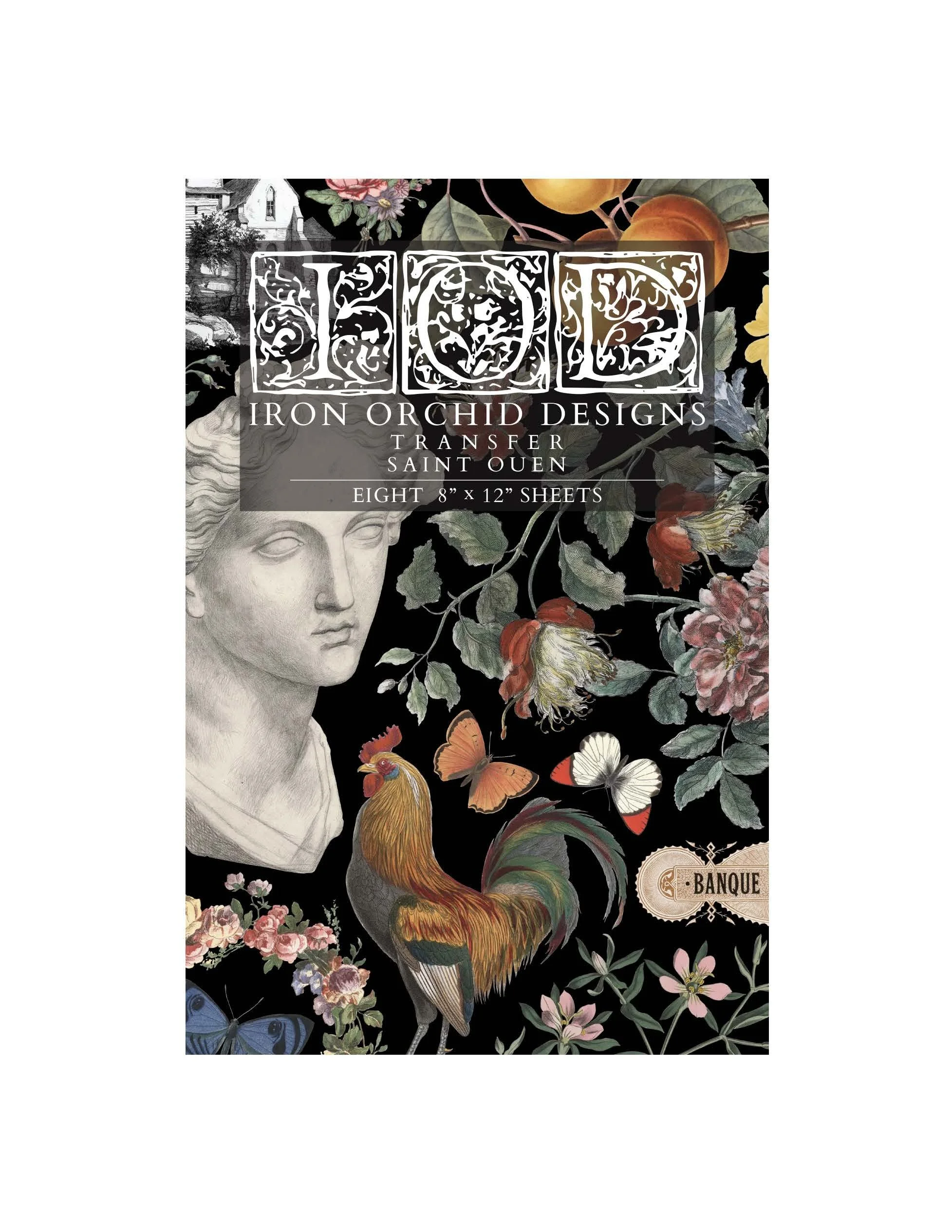 IOD Saint Ouen Decor Transfer  (pad of 8 8"x12" sheets) by Iron Orchid Designs