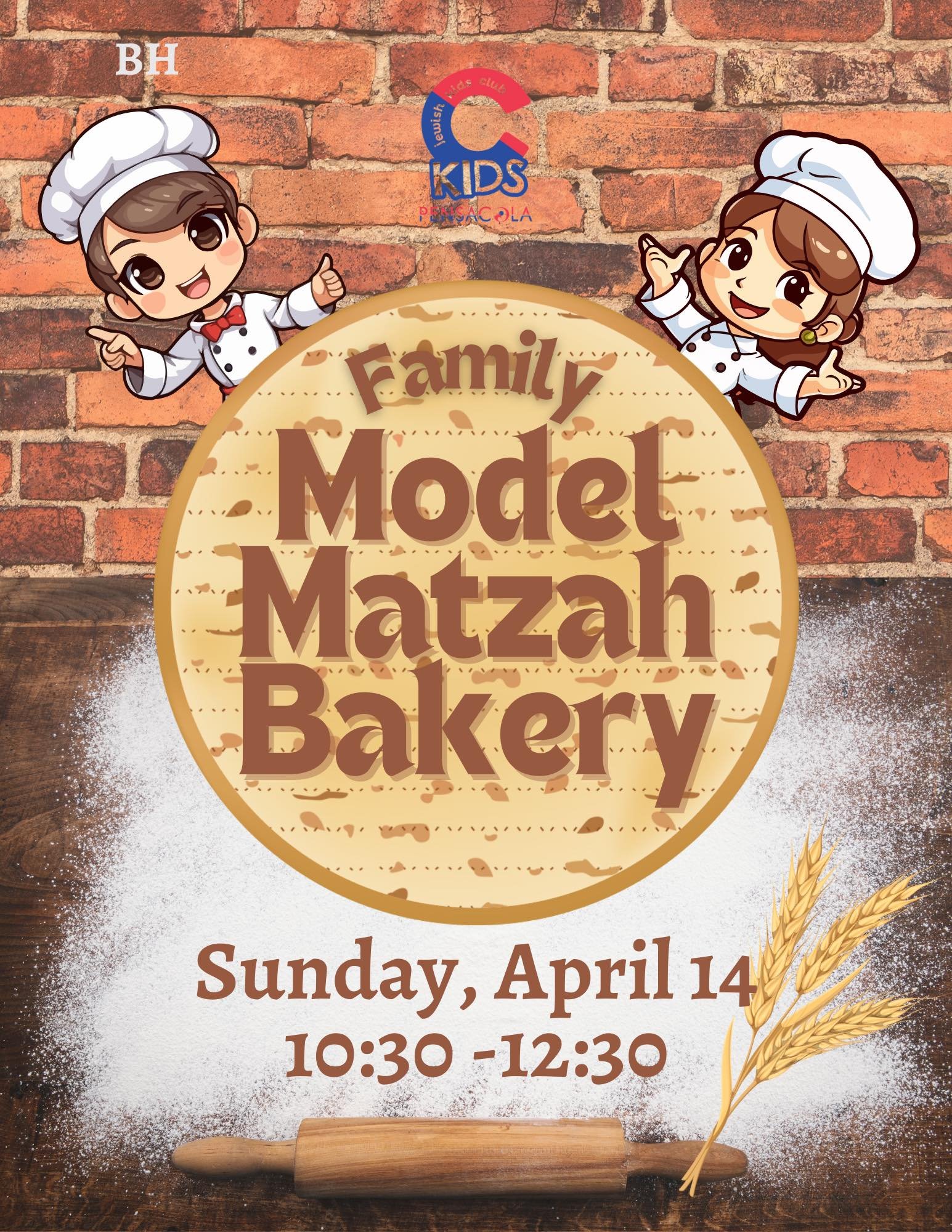 Ya&rsquo;ll, Pensacola Parents and Children! 🌟
Join us for a Family model Matzah Bakery, where you can roll, bake, and taste your very own matzah! 🍞✨
Let&rsquo;s create Jewish memories together! #FamilyFun #MatzahMaking&quot;