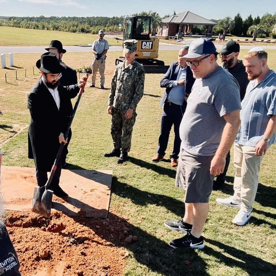 Yesterday we brought a complete minyan of ten people to give final respects for a Jewish navy veteran who has no Jewish family. 

At the NAS Pensacola navy base cemetery we said kaddish and prayed for his soul to come to a complete rest. 

It was a b