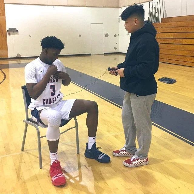 Coming up on ESM :60 is Modesto Christian&rsquo;s amazing Aaron Murphy 😎
Thanks to Coach Bryce, Coach Greg, and Coach Michael for helping to set this up and for always supporting us! Good luck tonight, MC! #modestochristian #playoffs #sacjoaquinsect