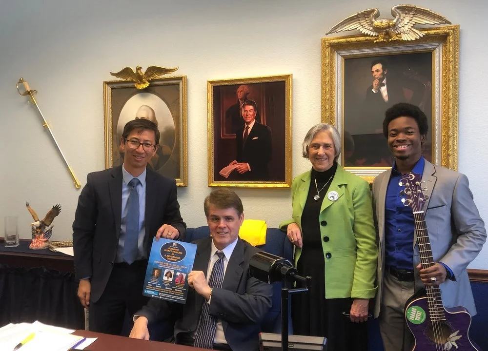Left to right: Akira Watanabe, Assemblyman Chris Edwards, Leslie Rigney, and Marcus O. Fuller Jr.