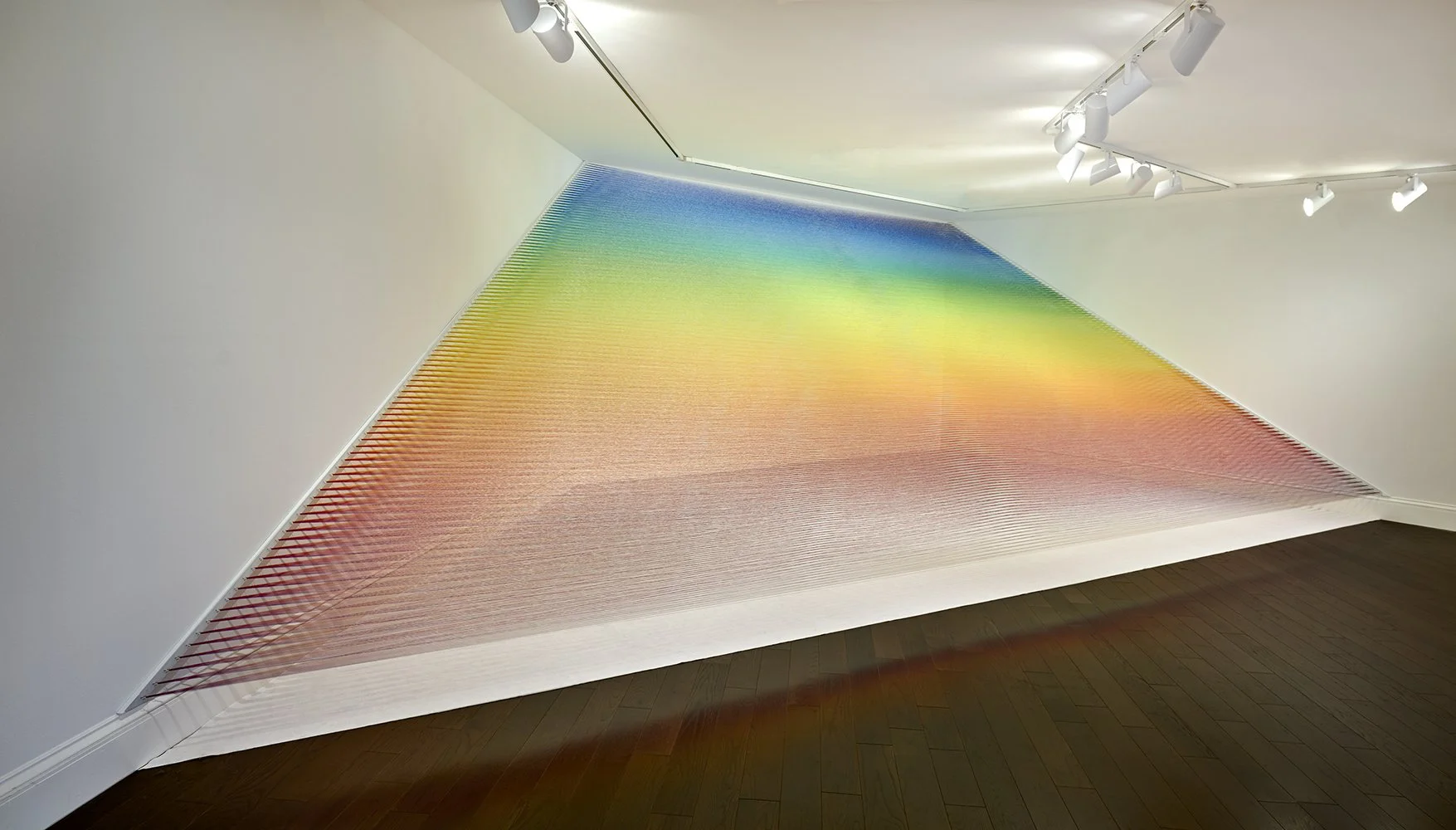  Plexus no. 39 + site specific installation at Cheekwood, Nashville, TN + thread, painted wood and hooks + 2018 