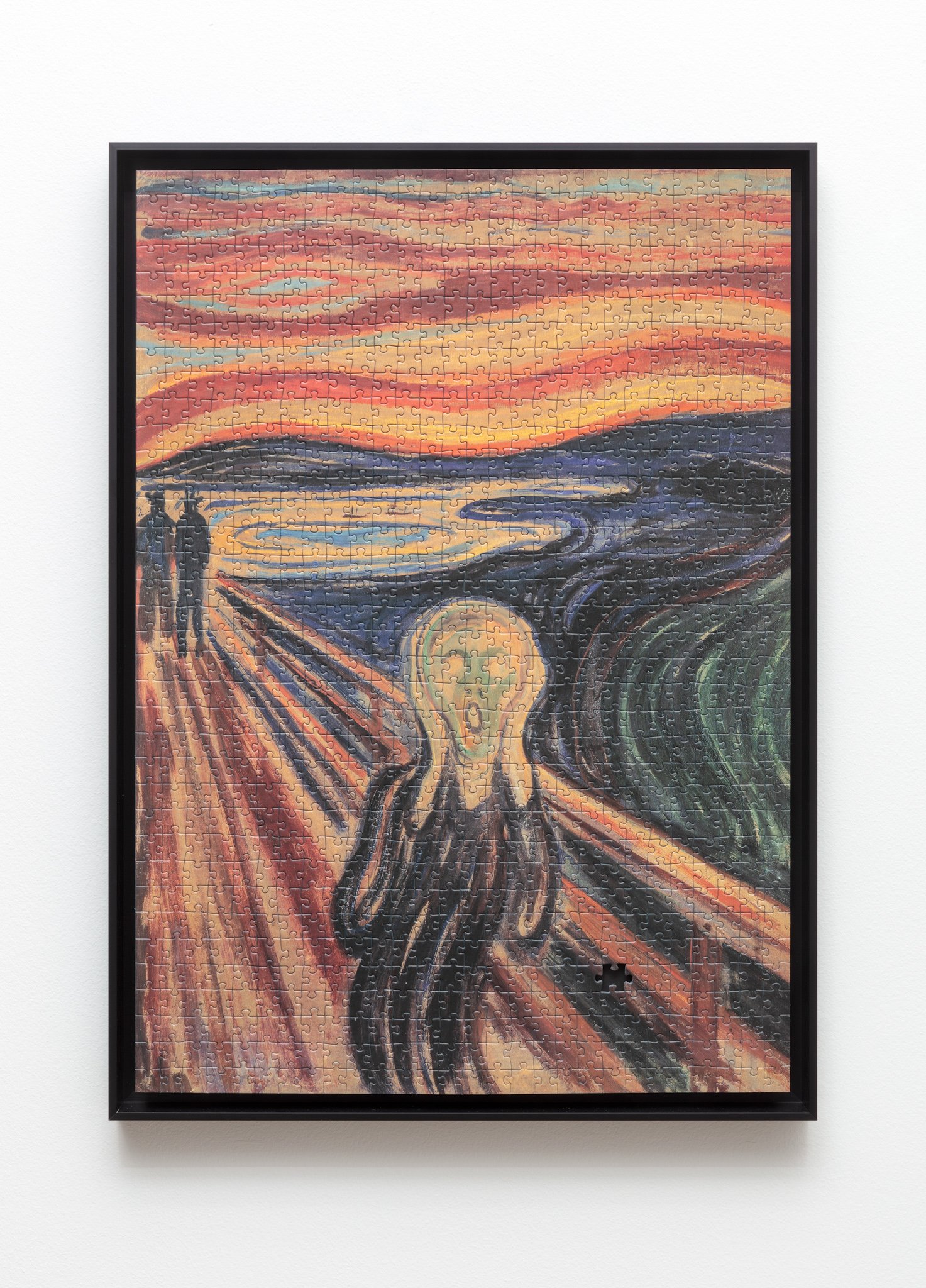  Incomplete Series no. 11 (Munch), 2022, Found jigsaw puzzle 