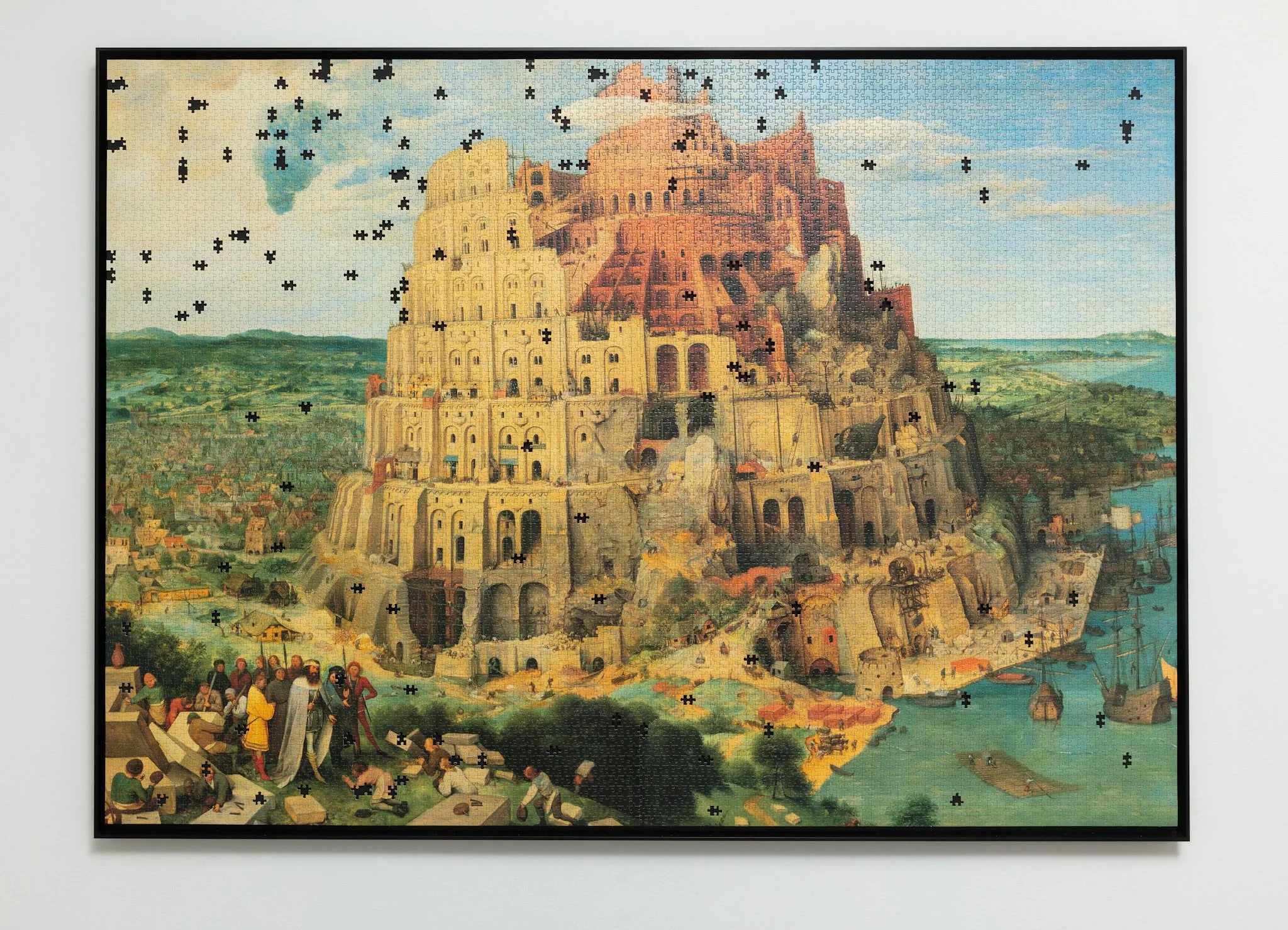  Incomplete Series no. 13 (Bruegel), 2022, Found jigsaw puzzle 