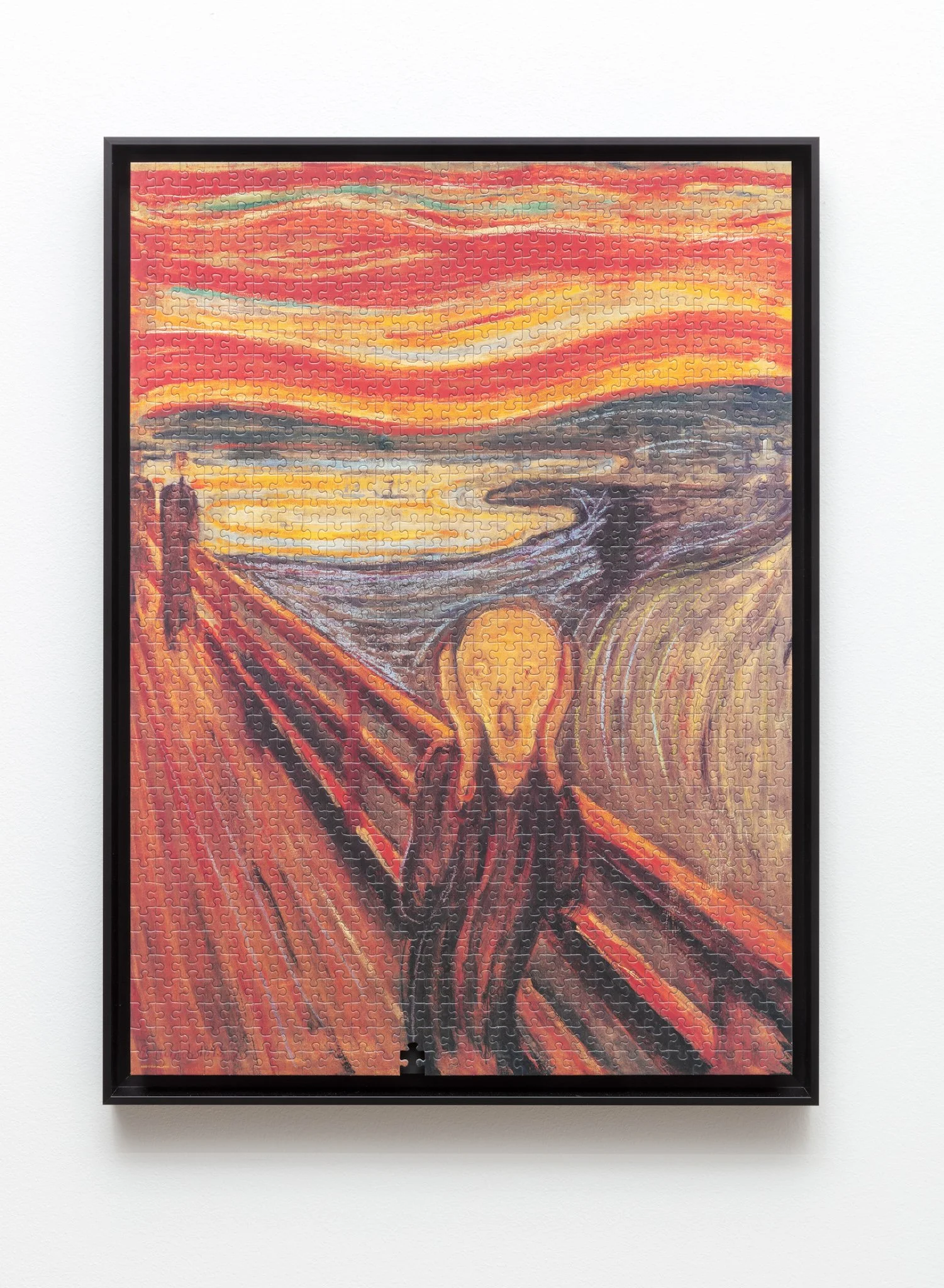  Incomplete Series no. 12 (Munch), 2022, Found jigsaw puzzle 
