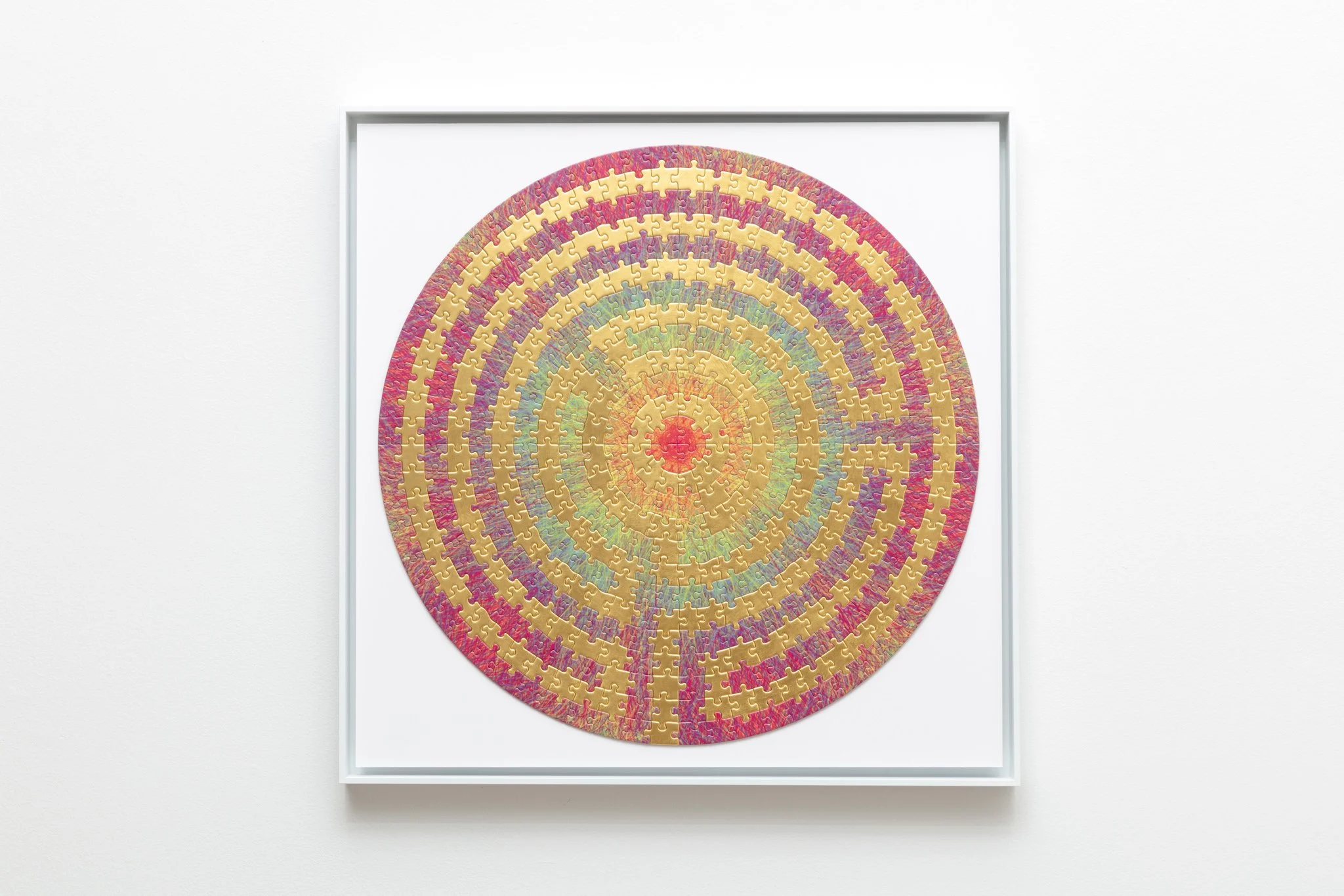  Golden Path no. 8, edition of 3 + 2 artist proofs, 2022, Gold leaf on jigsaw puzzle&nbsp; 