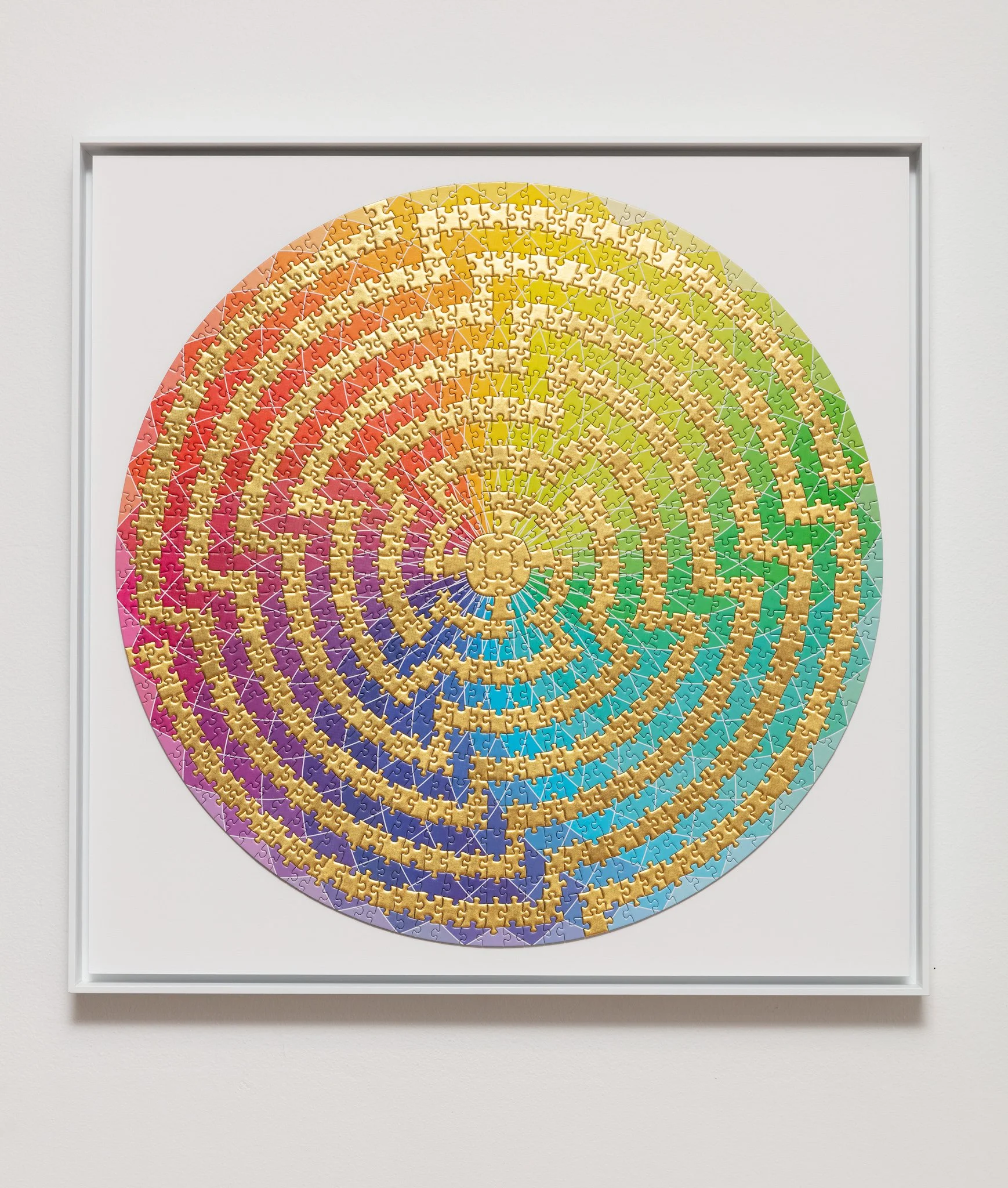  Golden Path no. 6, 2022, Gold leaf on jigsaw puzzle&nbsp; 