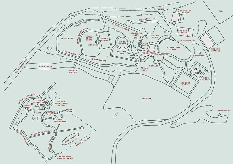 Mona Farm Contemporary Art Sculpture Garden Map