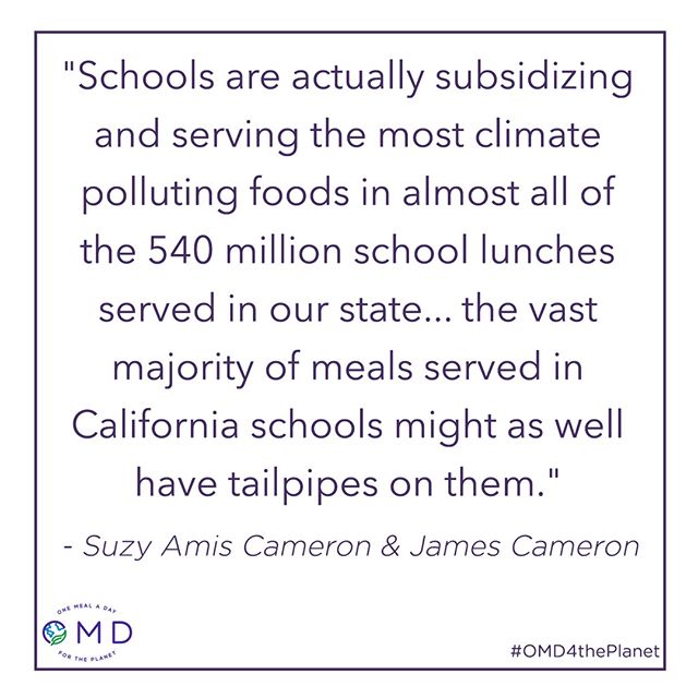 &ldquo;At a time when things seem more complicated every day, it&rsquo;s actually pretty convenient that&rsquo;s what&rsquo;s most nourishing for our kids is also what&rsquo;s best for the environment. We must face climate disruption head-on, and Cal