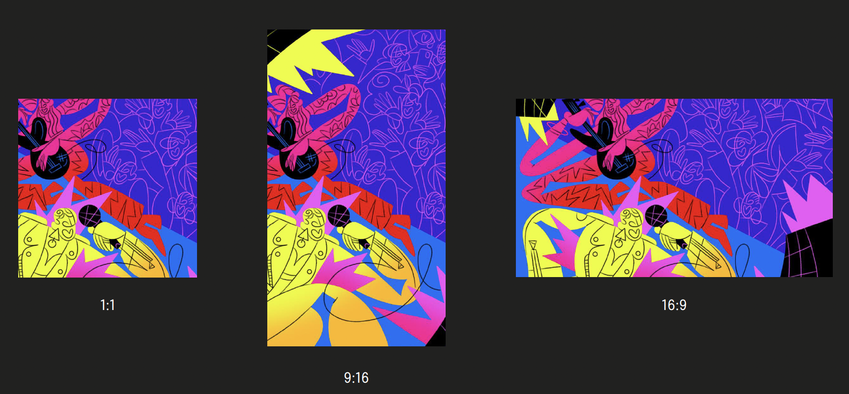   CREATED FOR THREE ASPECT RATIOS  