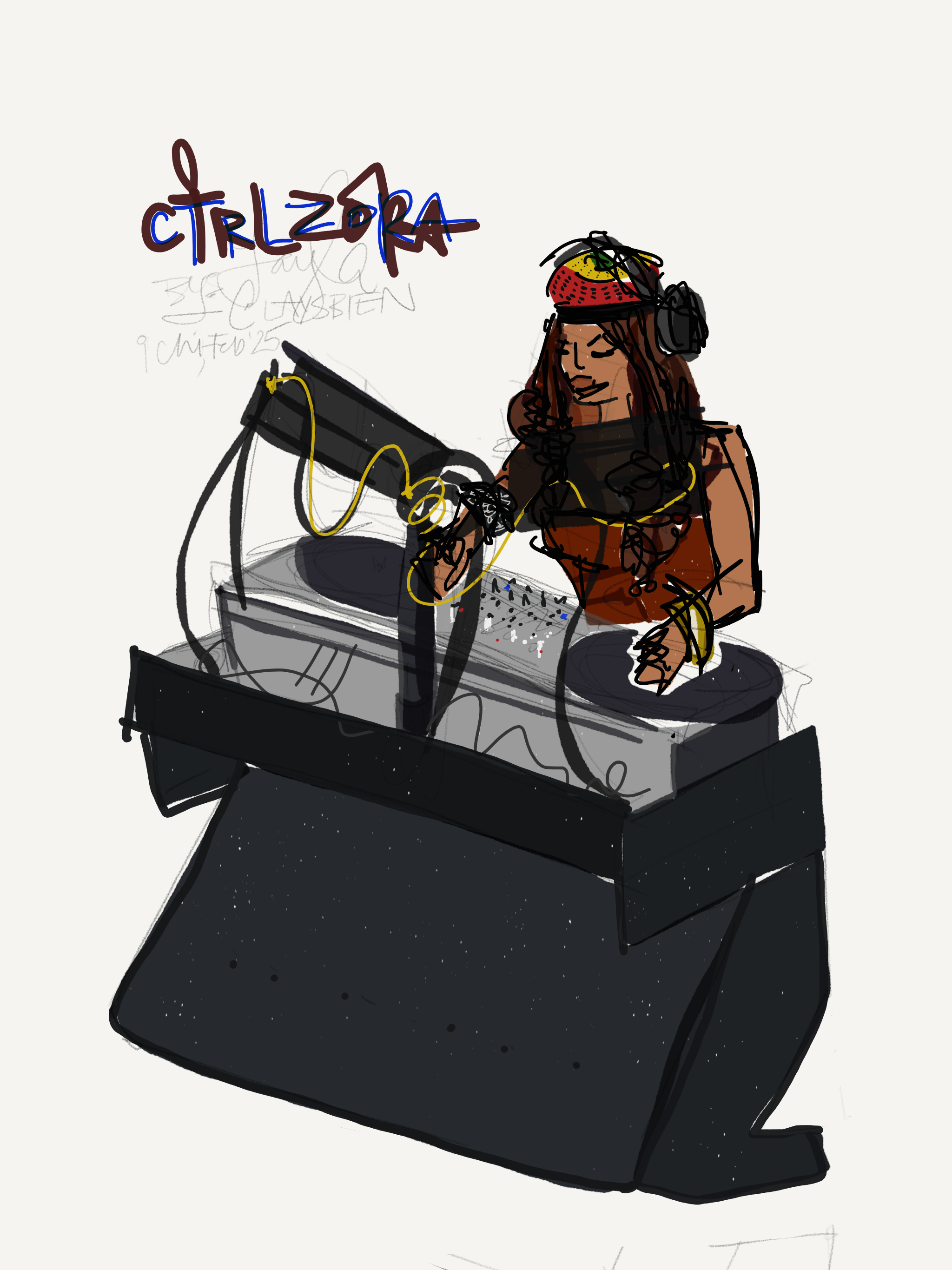 DJ, CTRLZORA (Live Sketch)
