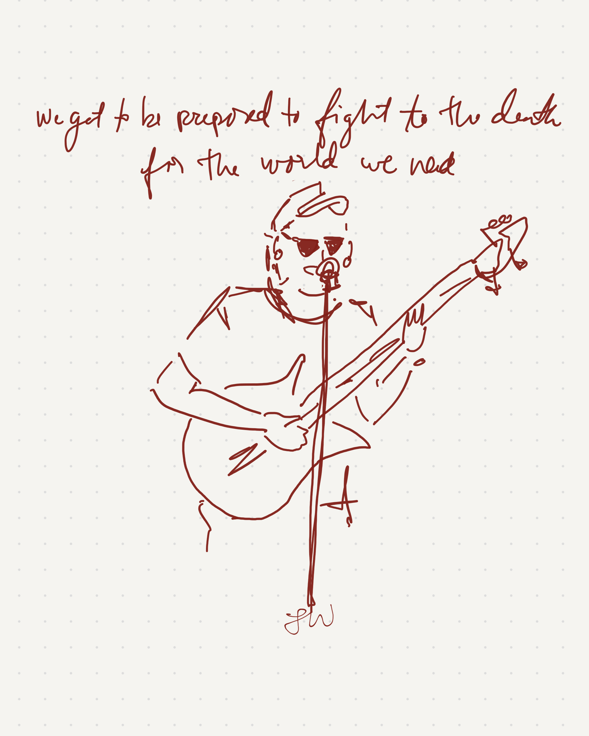 Singer, guitar (Live Sketch)