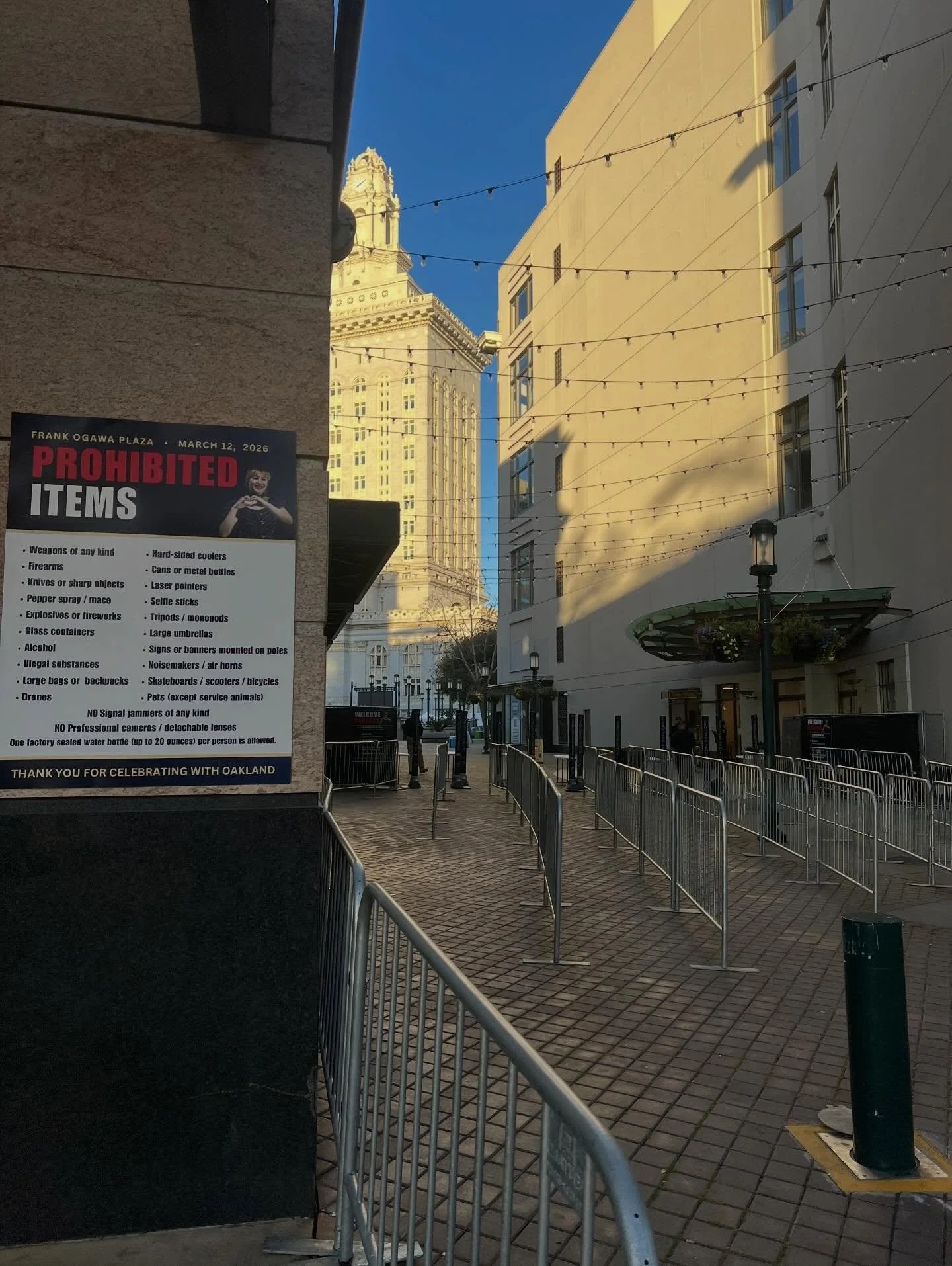 @oakland getting ready for the @alysaxliu celebration today! we&rsquo;ll have it on our big screen! swing by.