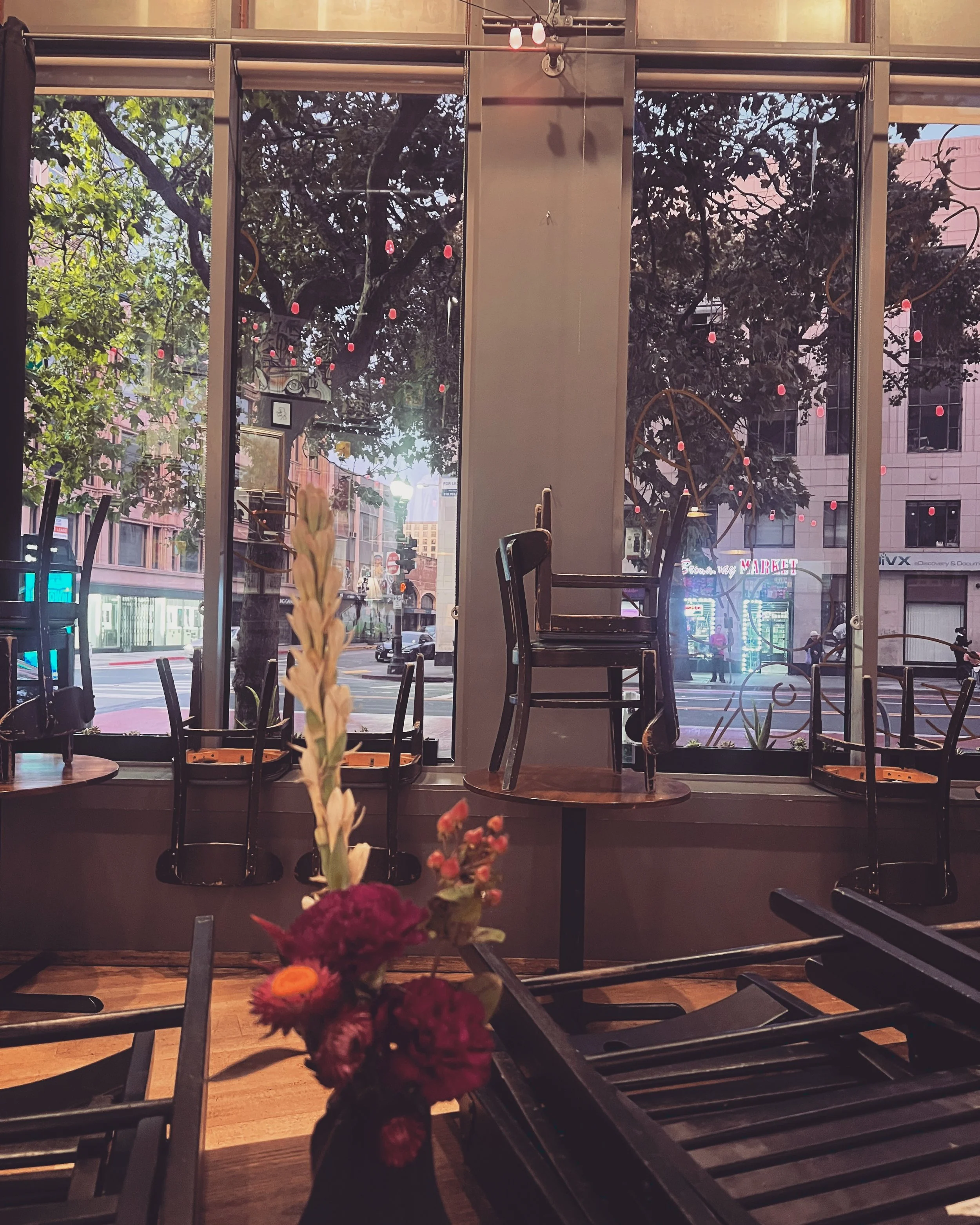 After hours at Awaken Cafe.