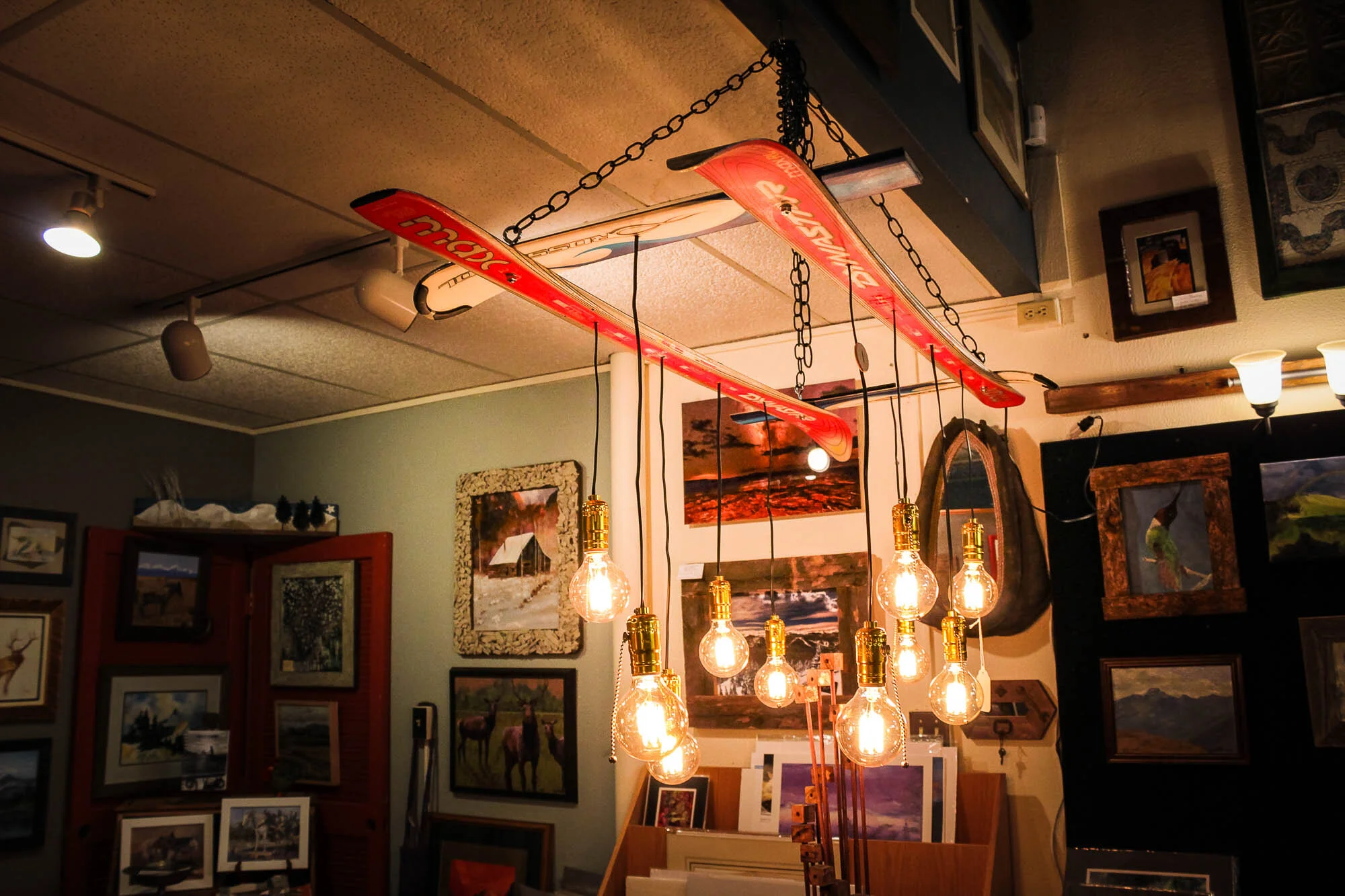 Ski Chandelier