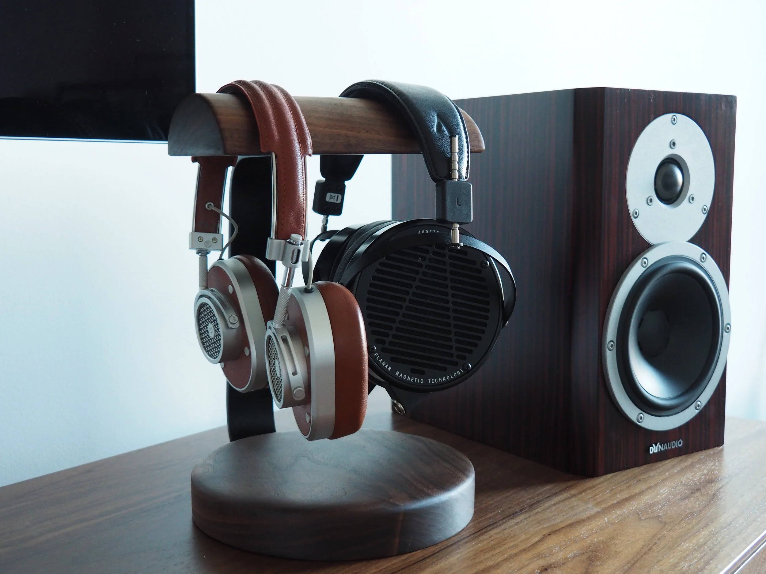 Walnut headphone rest 2