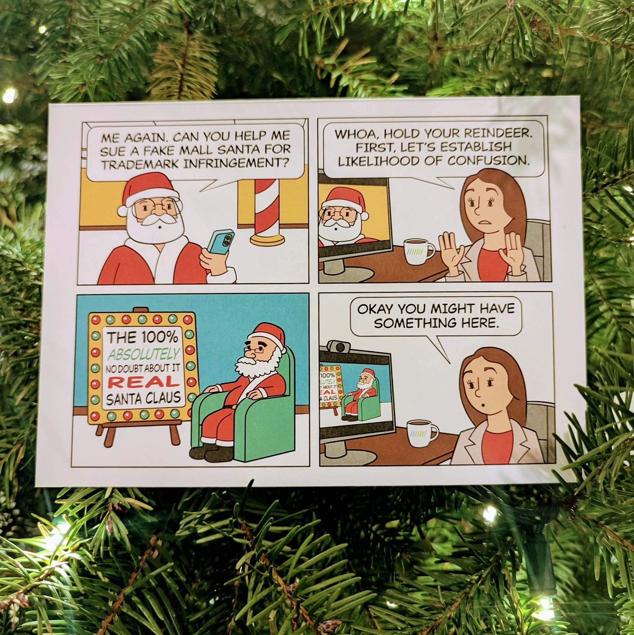 Merry Christmas from NxNW! We hope you have a wonderful Christmas and don't run into any IP issues like Old Saint Nick here.

It's always fun to kick around ideas for a Christmas card with the NxNW team. @designs_by_abr does a fantastic job of taking