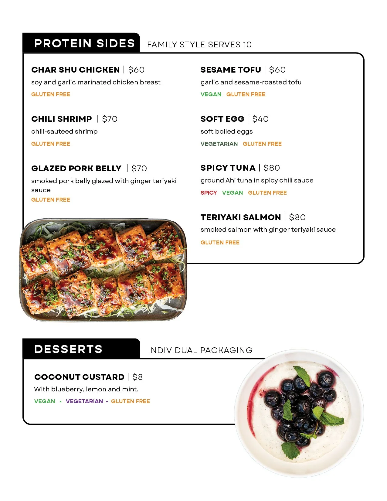 November 2025 Menu