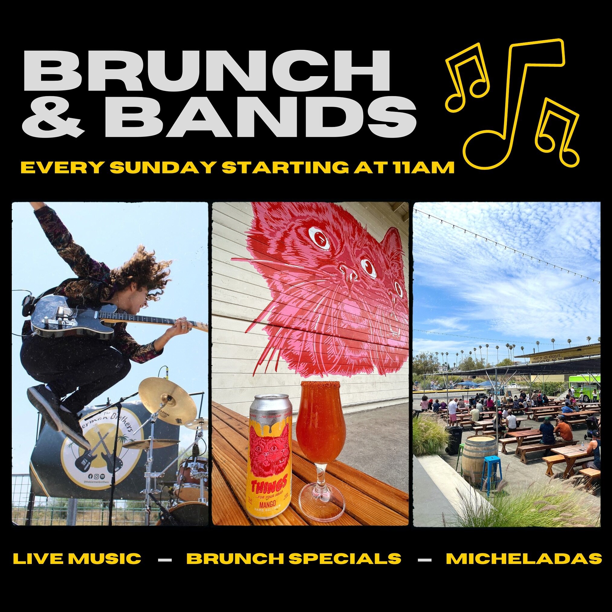 TODAY IS THE DAY - Brunch &amp; Bands is BACK for the season 🎸 🎶 🍹 
Starting at 11am, enjoy special brunch items from @shadygrovefoods and @lastreeteatz. We&rsquo;ll have a FREE show in the courtyard from @danosullivanmusic and @reinofficialig, an