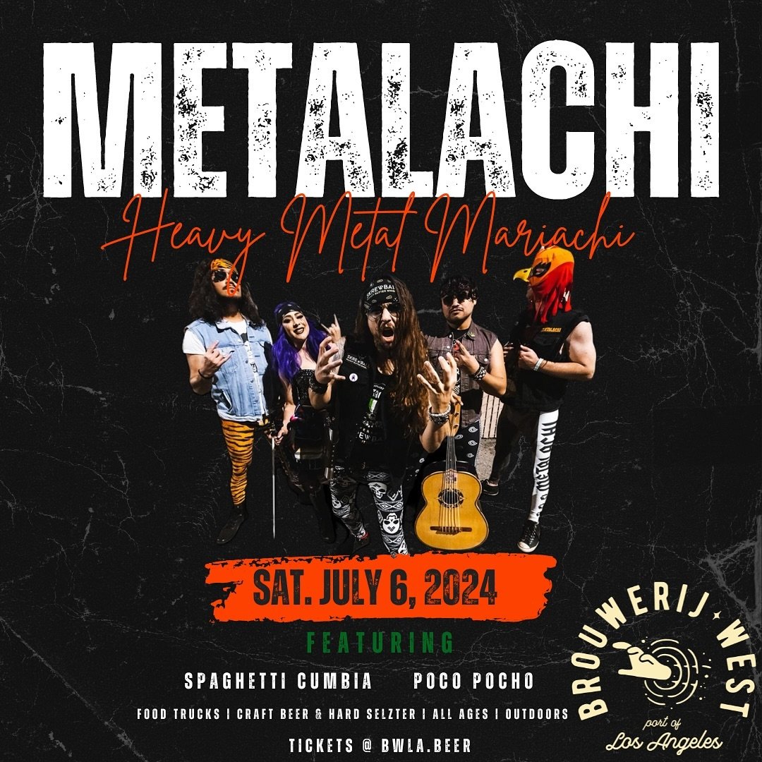 TICKETS ON SALE: On Saturday, July 6th, @metalachi returns to our courtyard! 🎸 The world&rsquo;s first and only heavy metal mariachi band - they&rsquo;re going play all the songs you know, in a way you have never heard! 🎟️ Click the link in bio for