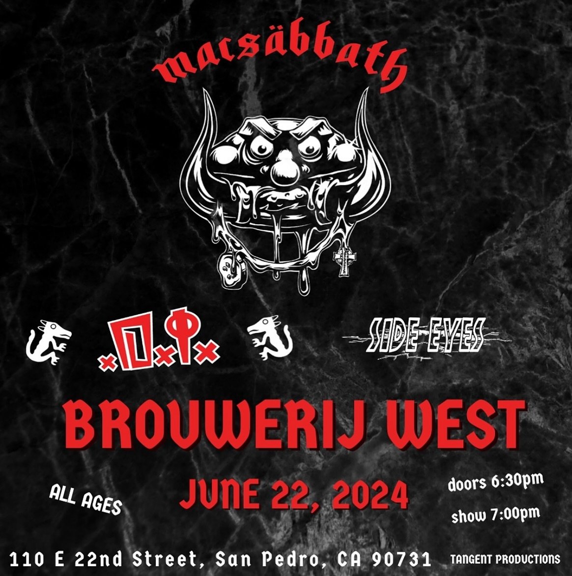 Don&rsquo;t miss the @officialmacsabbath on Saturday, June 22nd! This is an all ages show also featuring @d.i.bandofficial and @thesideeyes 🎸 Click the link in our bio for tickets 🎟️ Doors at 6:30pm | Show at 7pm

As always, we&rsquo;ll have food t