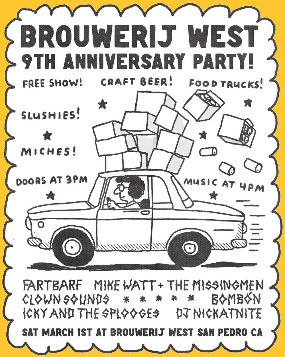 Join us on Saturday, March 1st for our final farewell! We&rsquo;re having a FREE show with live music from some local friends - @_fartbarf_, @wattfrompedro, @clownsounds, @laschicasdelbombon, @ickyandthesplooges and DJ @nickguyone (Nick Aguilar) 🎶 ?