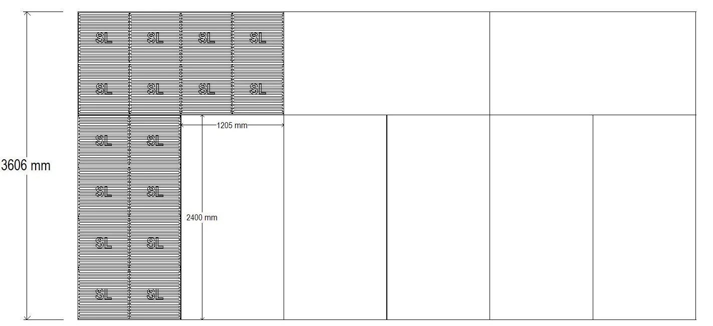 Example of large area configuration