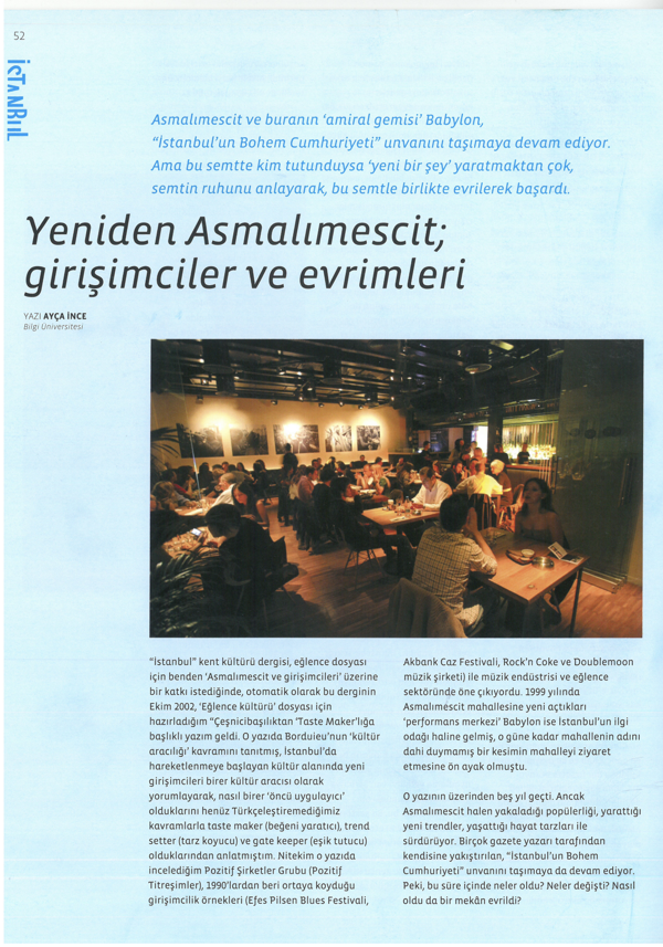 İstanbul’un Bohem Cumhuriyeti Asmalımescit
