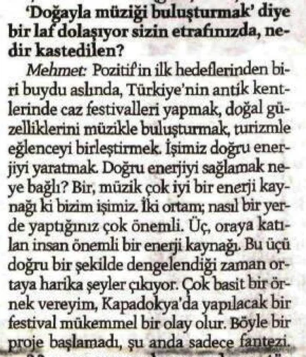 'Doğayla müziği buluşturmak' diye bir laf dolaşıyor sizin etrafınızda, nedir kastedilen?