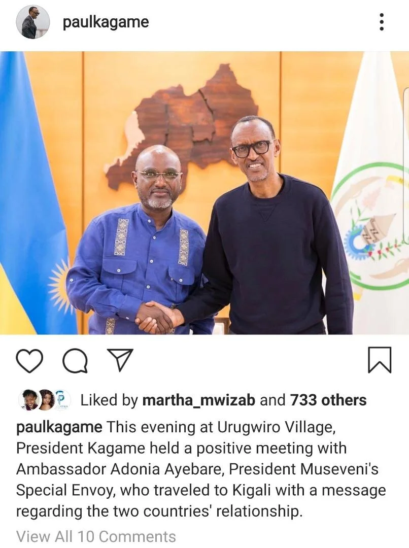 Rwanda-Uganda Relations: Kagame Receives “Special Message” From Museveni