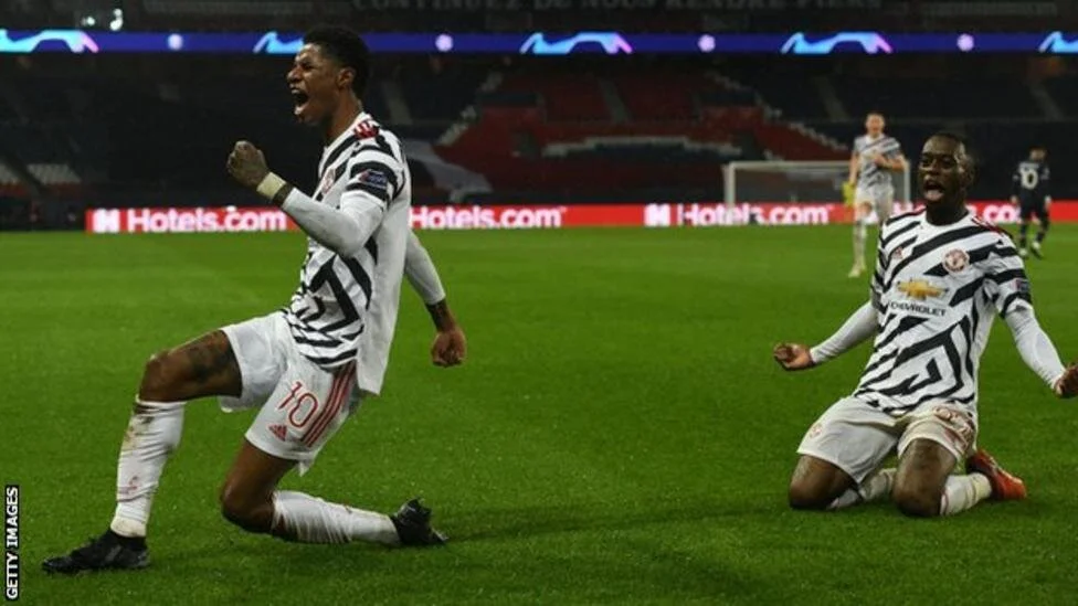 Late Rashford goal earns Man Utd win at PSG