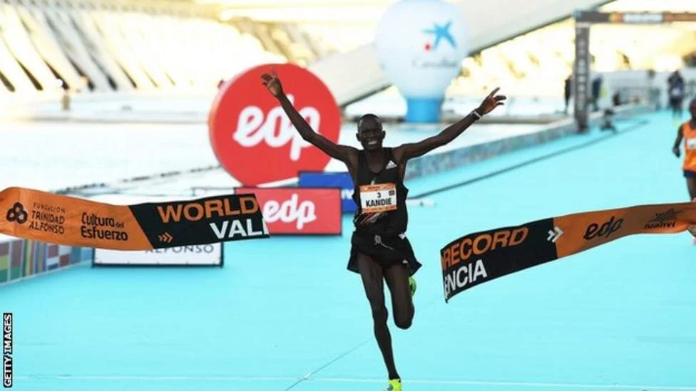 Kenya's Kibiwott Kandie smashes half marathon world record in Valencia