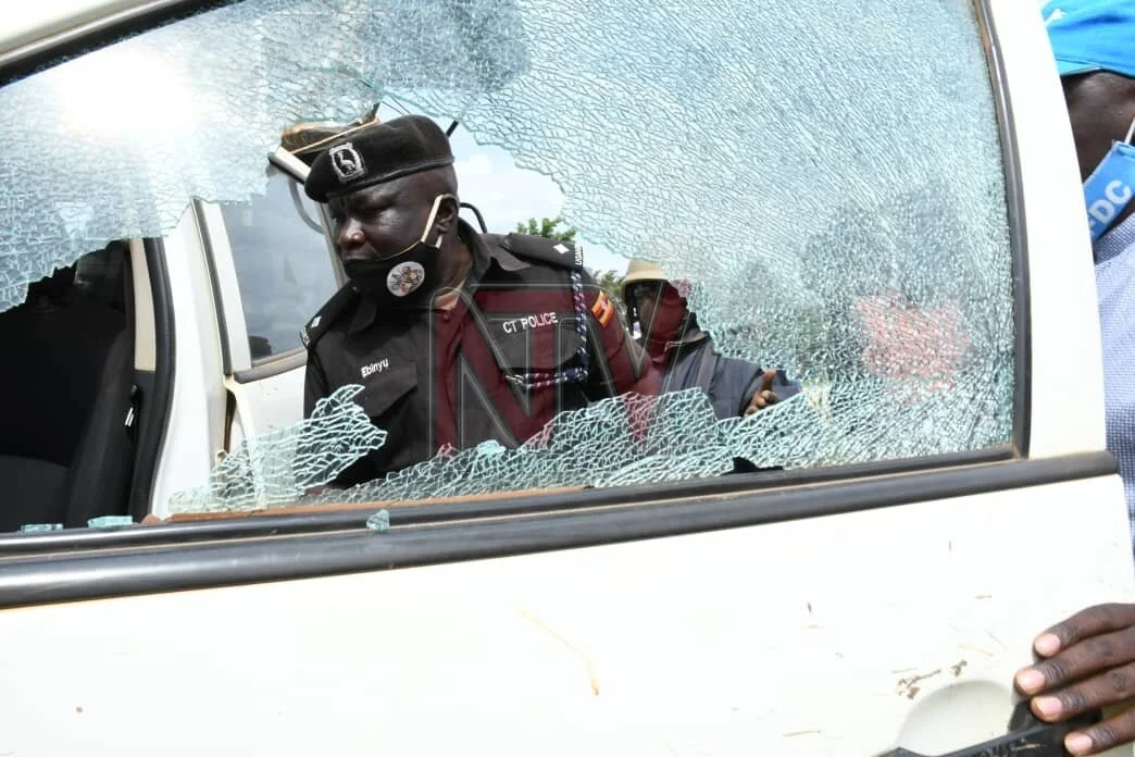 Uganda’s presidential candidate’s convoy shot at