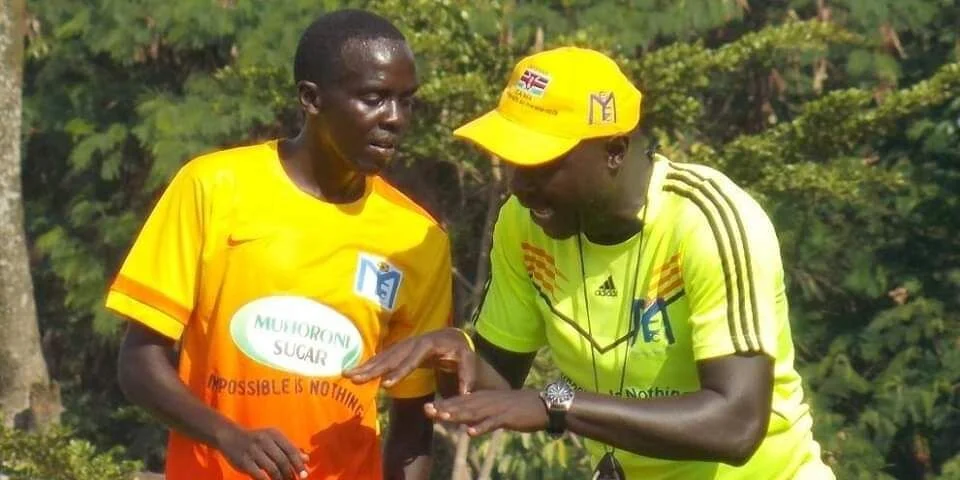 Kenyan footballer Kennedy Rono passes on