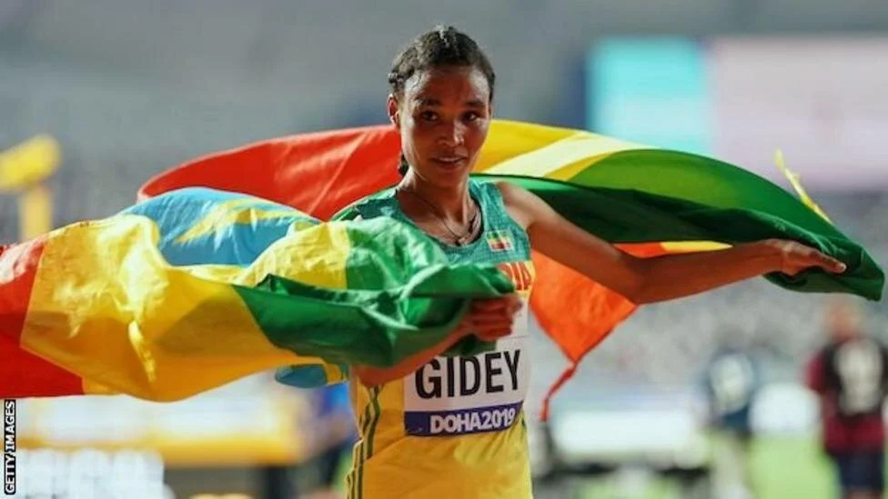 Letesenbet Gidey: Ethiopian breaks two-day-old women's 10,000m world record