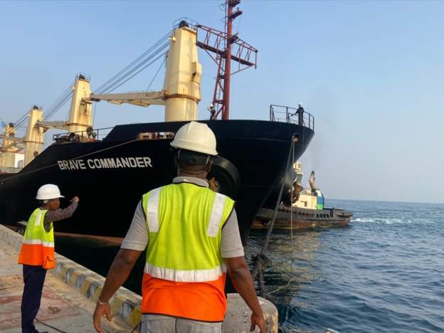 Ukrainian grain ship docks in Djibouti