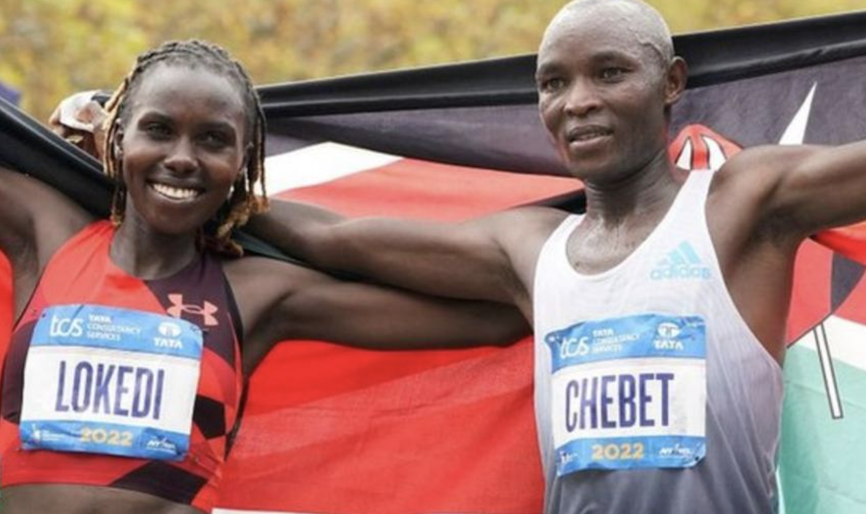 New York City Marathon: Kenyan pair Evans Chebet and Sharon Lokedi win