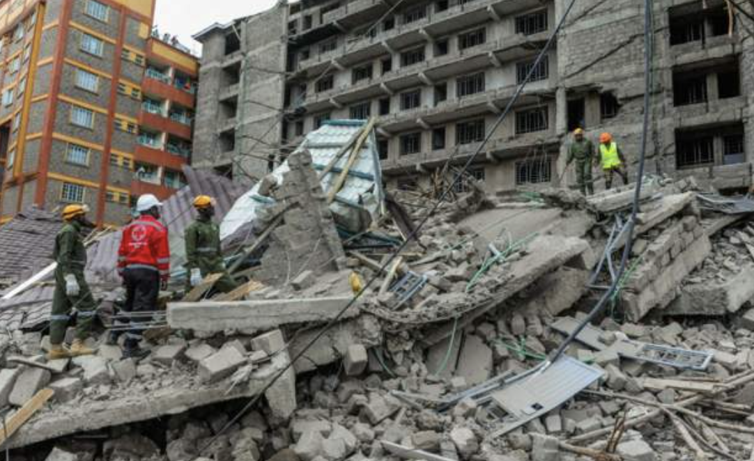 Several feared trapped in Nairobi collapsed building