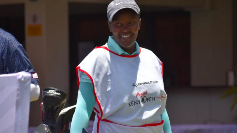 Kenyan female caddy turns 'desperation' into making a living
