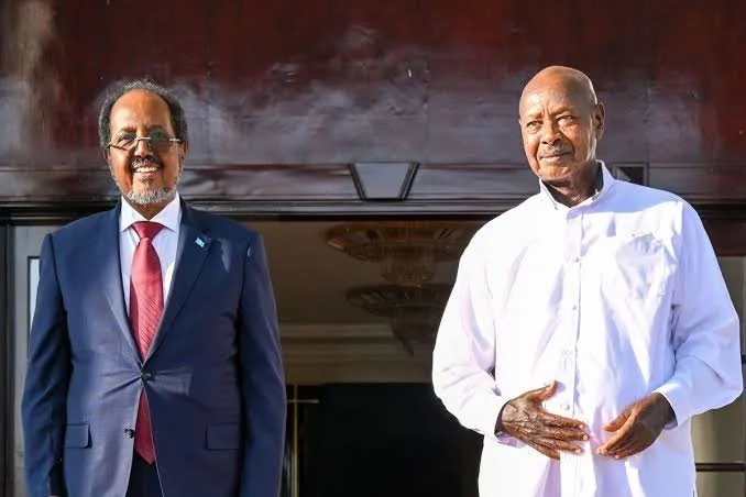 Somalia's President Arrives in Uganda Ahead of Aussom Summit, Holds Talks With Museveni