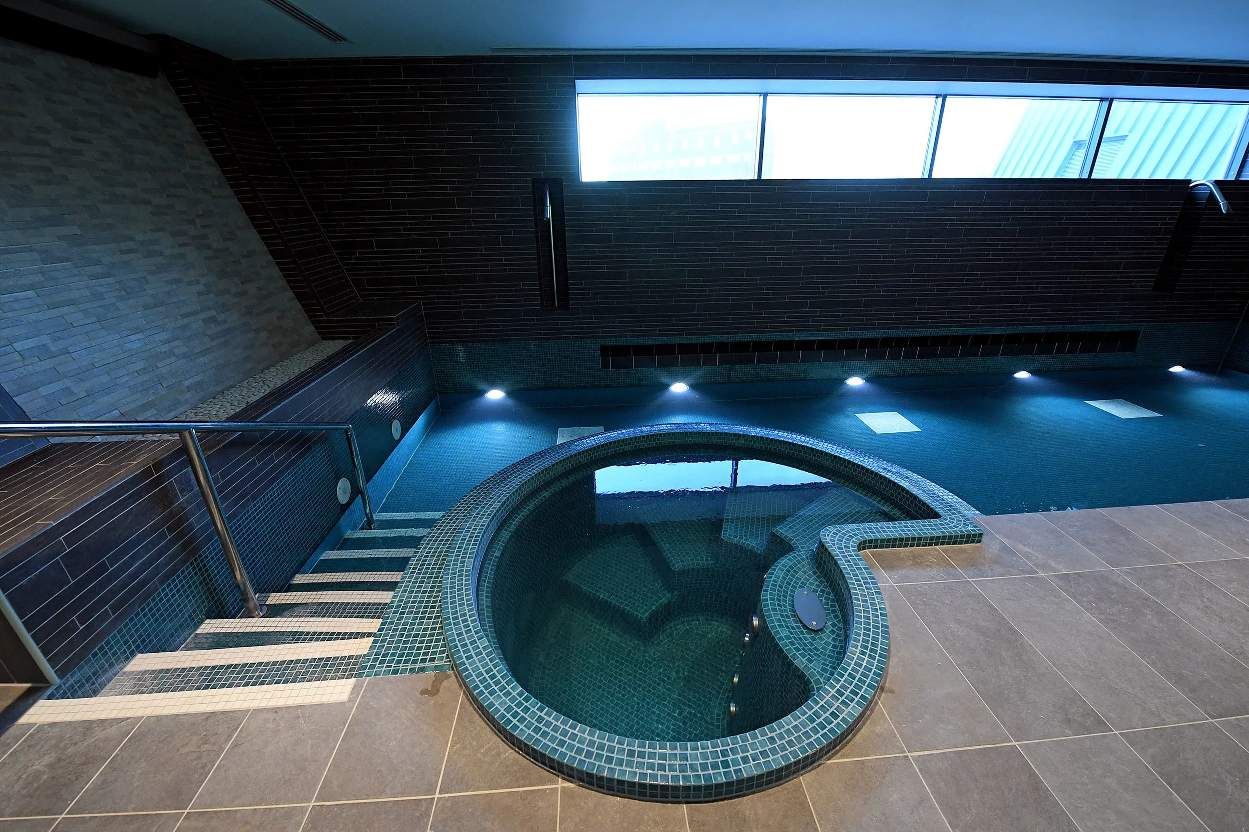 Commercial hot tub tiling supplied and fitted